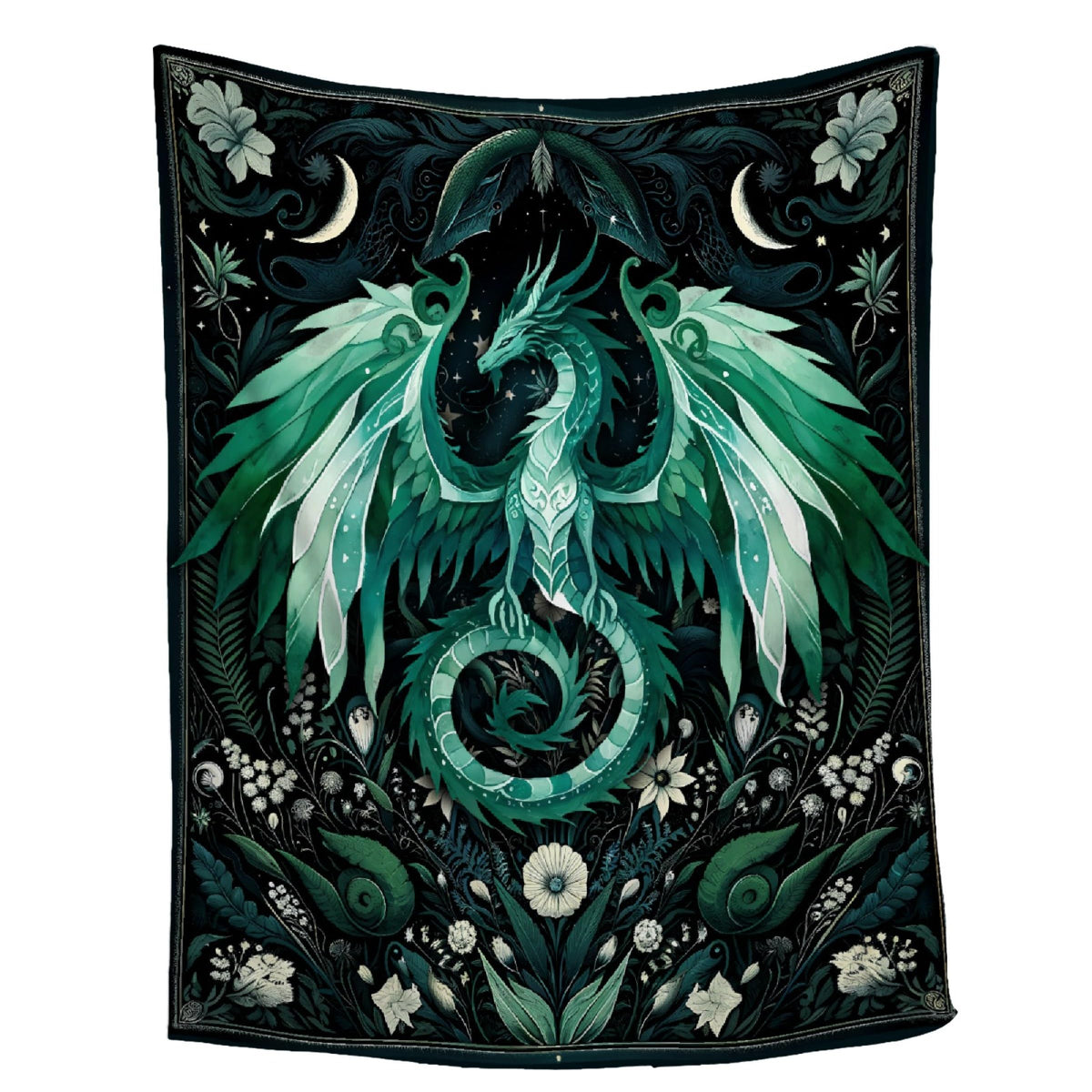Dragon Blanket Gift For Woman Man Girls Boys Greens Dragon Gift For Dragon Lovers Soft Flannel Blanket For Living Room Sofa Couc