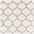 Unique Loom Trellis Frieze Collection Area Rug - Rounded (3' Square, Ivory/ Gray)