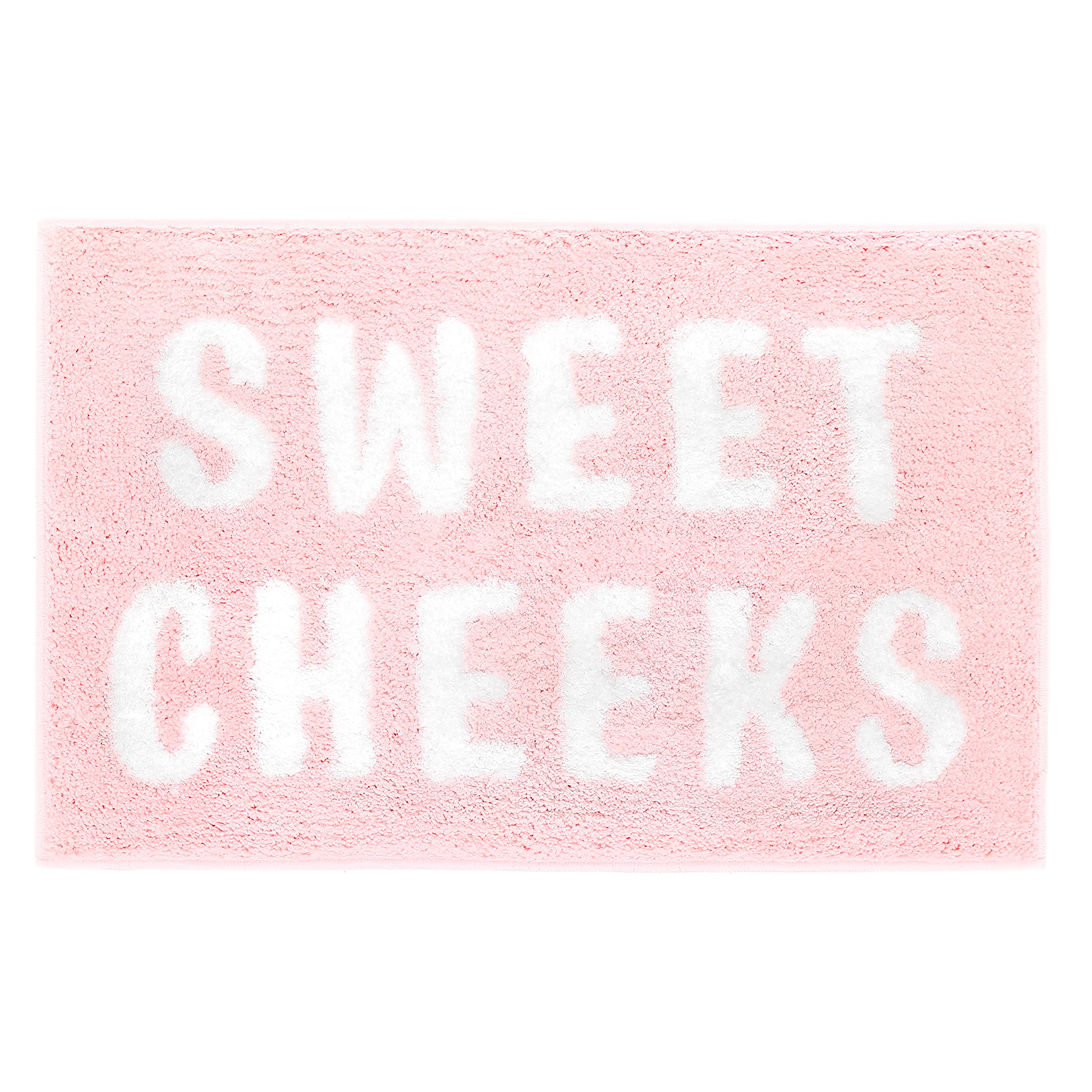 Ohocut Sweet Cheeks Bath Mat for Tub, Blush Pink Bath Mats for Bathroom Non Slip, Cute Pink Bathroom Decor, Anti Slip Microfiber
