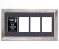 Creative Letter Art 4    x 6    Multiple Opening Picture Frame Collage with 4 holes, Hamptons Driftwood Grey Frame with 10 x 20-