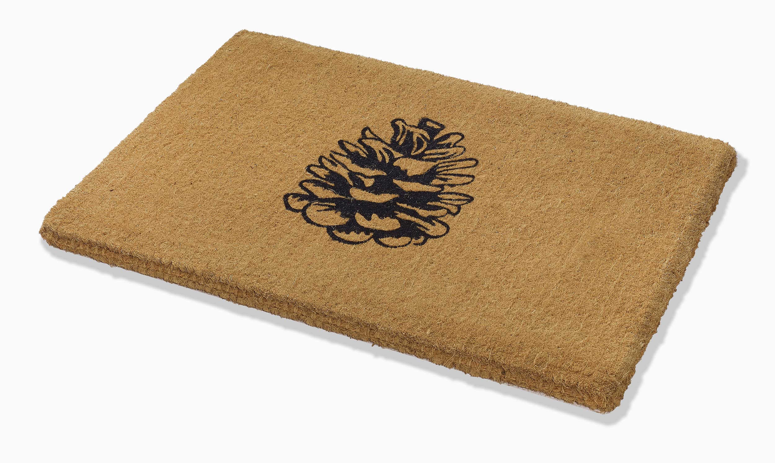 Fab Habitat Extra Thick Doormat - Handwoven, Durable - Natural Coir - Entryway, Front Door, Porch, Patio - Nature Lover Pine Con