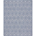 Nourison Versatile Indoor/Outdoor Denim Blue 7' X 10' Area Rug, Easy Cleaning, Non Shedding, Bed Room, Living Room, Dining Room, Deck, Backyard, Patio, High Traffic Area (7X10)