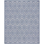 Nourison Versatile Indoor/Outdoor Denim Blue 7' X 10' Area Rug, Easy Cleaning, Non Shedding, Bed Room, Living Room, Dining Room, Deck, Backyard, Patio, High Traffic Area (7X10)