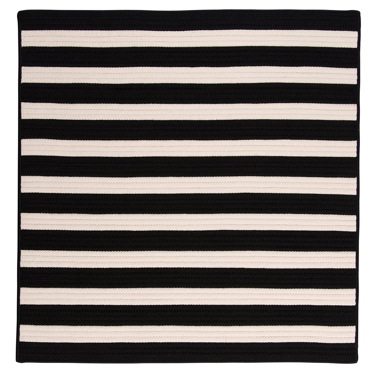 Stripe It Square Rug, 10-Feet, Black White