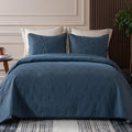Whale Flotilla King Size Quilt Bedding Set, Soft Navy King Quilts Bedspreads For All Seasons, Lightweight Geometric Star Pattern