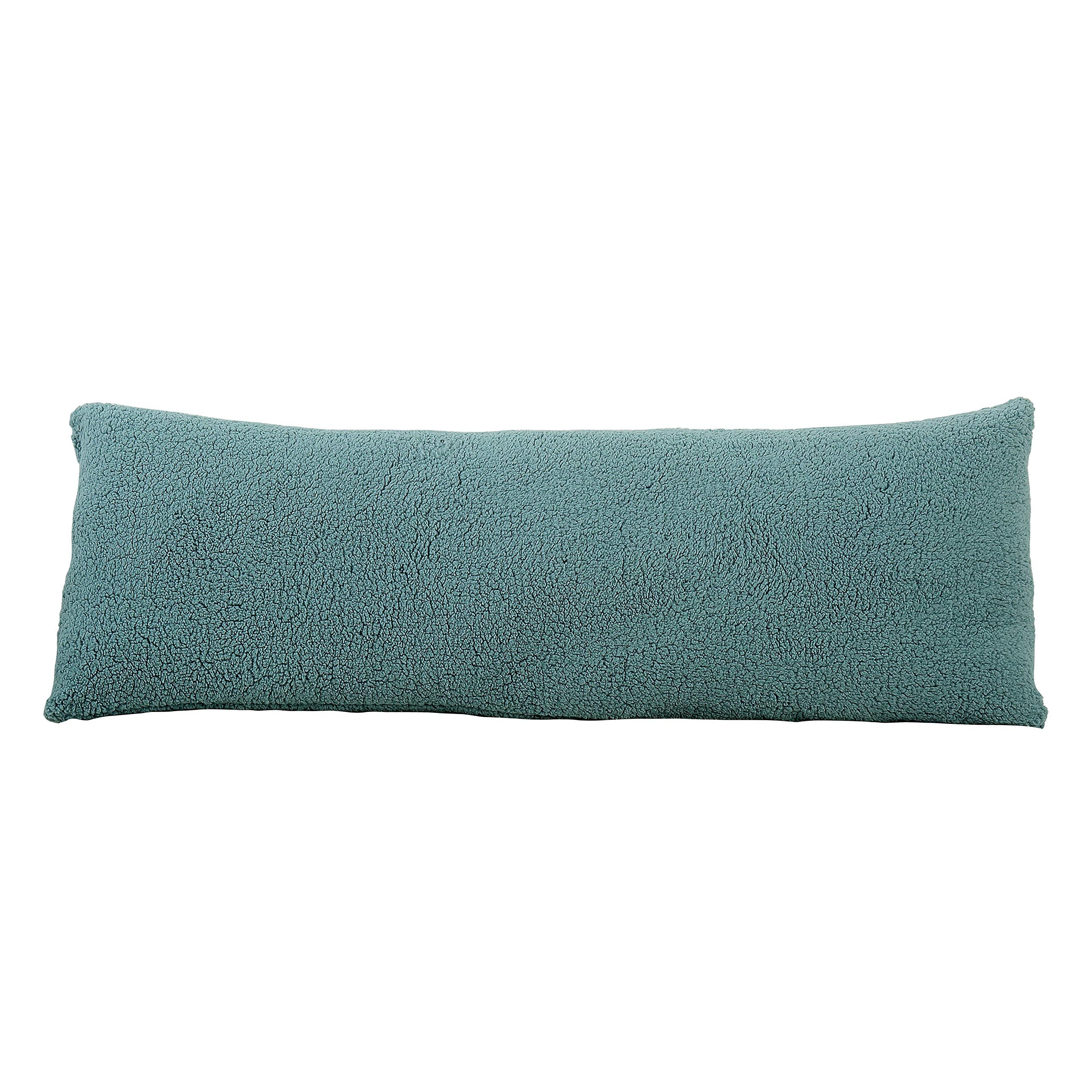 Reafort Ultra Soft Sherpa Body Pillow Cover/Case With Zipper Closure 21''X54'' (21''X54'' Body Pillow Cover, Blue)
