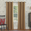 Sun Zero Easton Energy Saving Blackout Grommet Curtain Panel, 40 x 108, Taupe