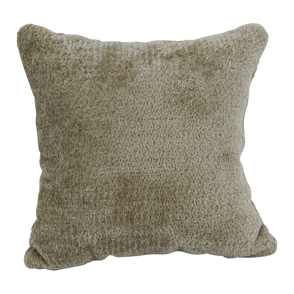 Blazing Needles Square Faux Fur Throw Pillows, 17", Elton Taupe 2 Count