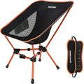 Marchway Lightweight Folding Camping Chair, Stable Portable Compact For Outdoor Camp, Travel, Beach, Picnic, Festival, Hiking, Backpacking, Supports 330Lbs (Orange)