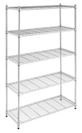 Whitmor Supreme 5 Tier Adjustable Shelving - 500 Pound Weight Capacity Per Shelf - Leveling Feet