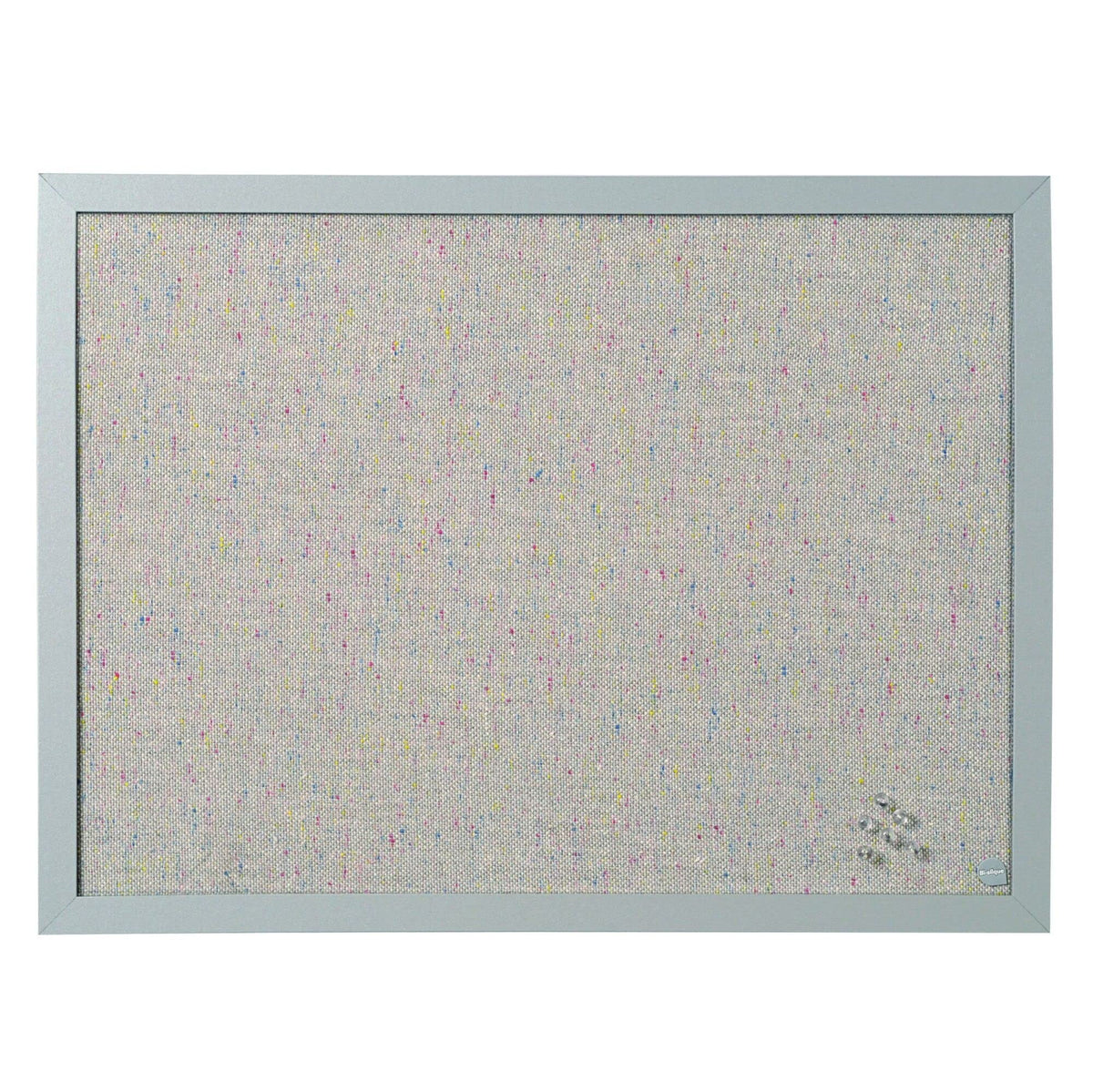 Mastervision Pearl Fabric Push Pin Bulletin Board For Home Or Home Office, 18' X 24', Gray Wood Frame (Fb0470608-550)