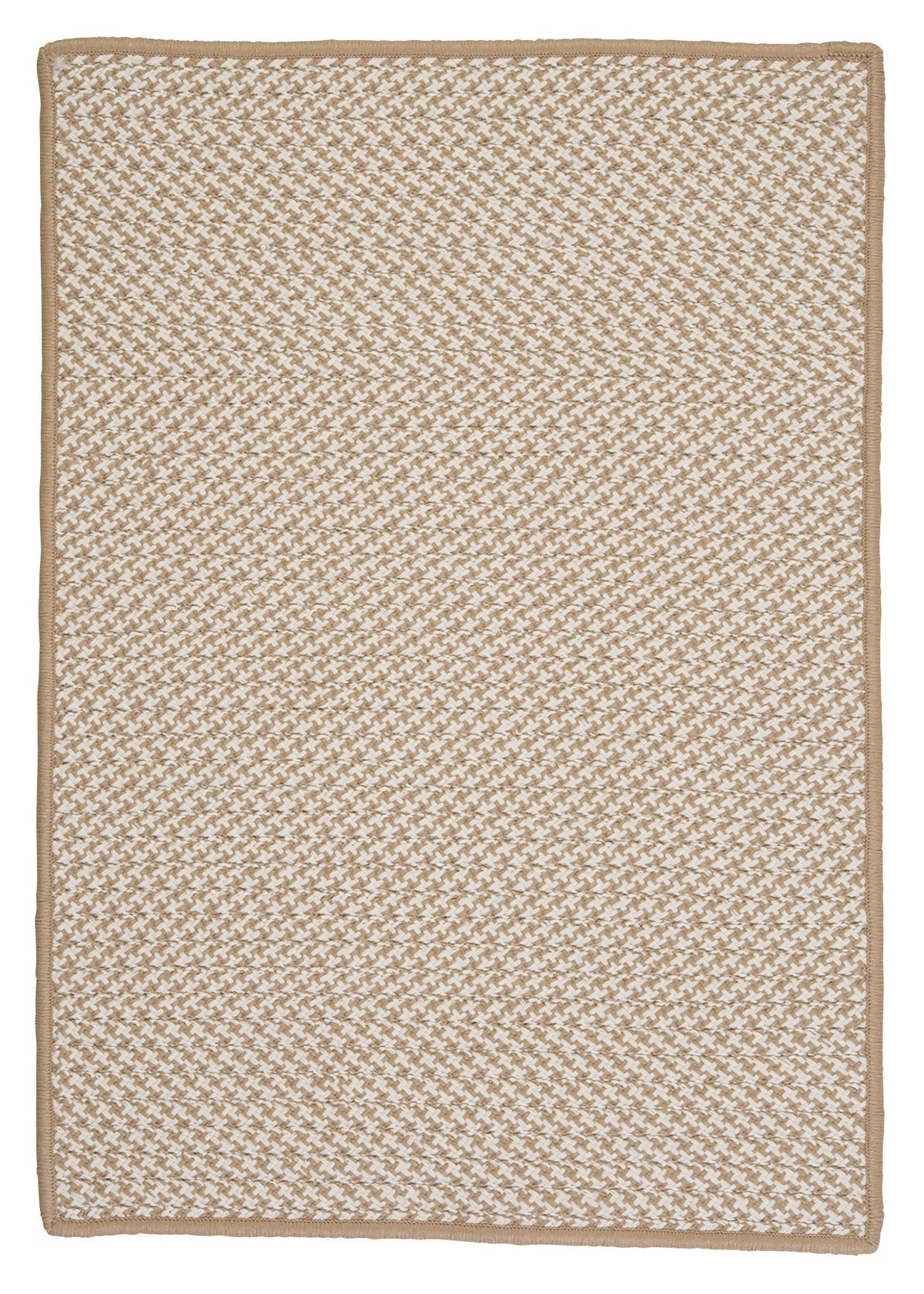 Outdoor Houndstooth Tweed Rug, 2 By 3-Feet, Cuban Sand