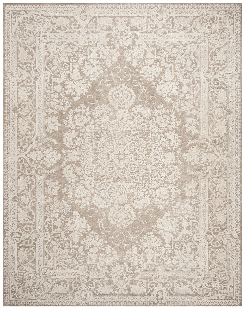 Safavieh Reflection Collection Area Rug - 9' X 12', Beige & Cream, Vintage Distressed Design, Non-Shedding & Easy Care, Ideal Fo