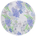 Addison Rugs Surfside Asr31 Blue 8' X 8' Indoor Outdoor Round Rug, Easy Clean, Machine Washable, Non Shedding, Bedroom, Living Room, Dining Room, Kitchen, Patio Rug