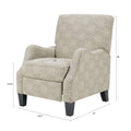 Madison Park Hoffman Recliner Chair - Solid Wood, Plywood, Fully Upholstered, Bedside Lounger, Modern Classic Style, Family Room