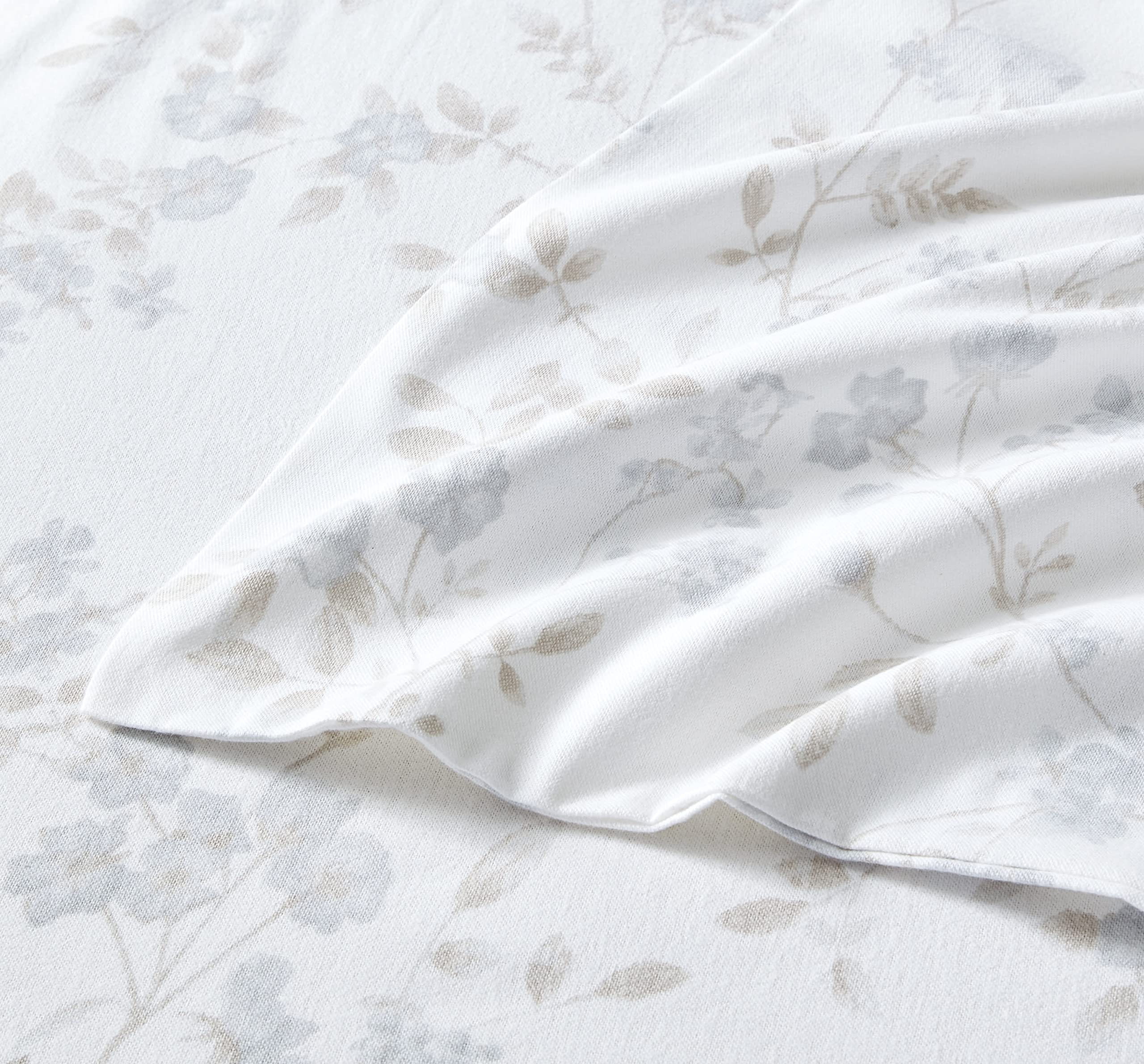 Laura Ashley Home - Twin Sheets, Cotton Flannel Bedding Set, Brushed For Extra Softness & Comfort (Fawna, Twin)