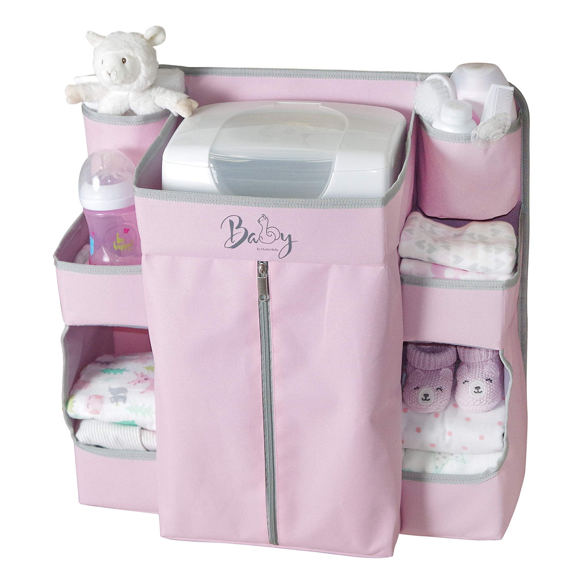 Llama Bella Premium Nursery Organizer and Baby Diaper Caddy | Hanging Diaper Organizer for Baby Essentials | Diaper Organizer fo