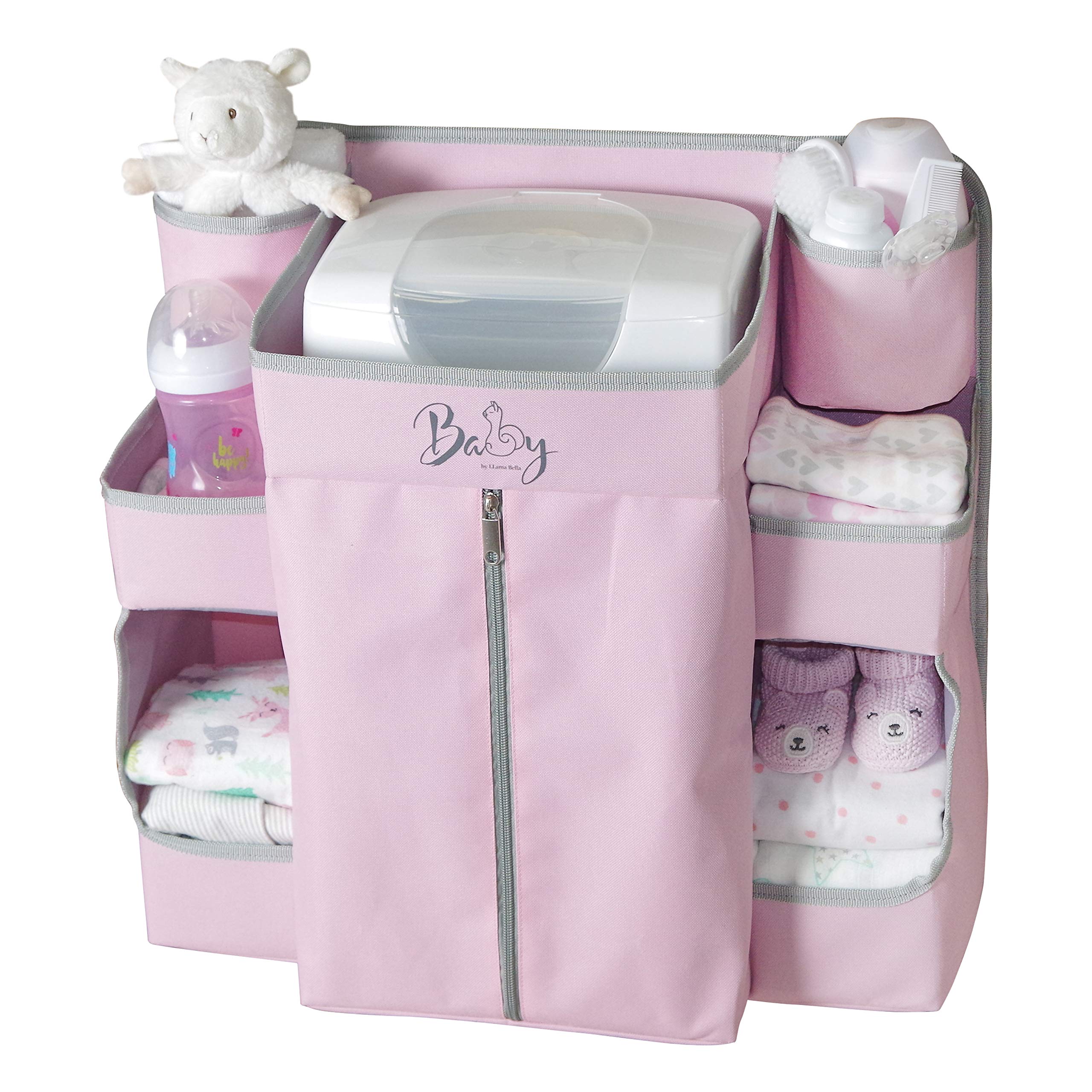 Llama Bella Premium Nursery Organizer and Baby Diaper Caddy | Hanging Diaper Organizer for Baby Essentials | Diaper Organizer fo