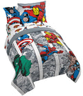 Jay Franco Marvel Avengers Comic Cool 5 Piece Twin Bed Set - Includes Comforter & Sheet Set - Bedding Features Captain America,