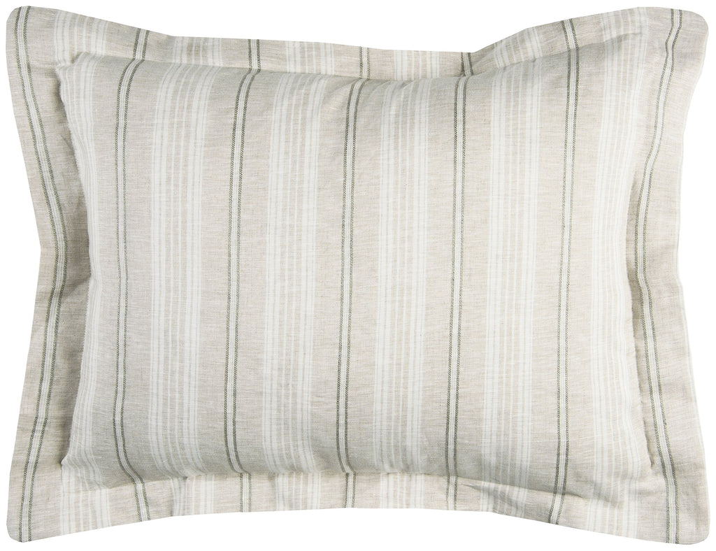 Rizzy Home | BT3012 | Standard Sham | 20"x26" Brown/White/Gray Stripe