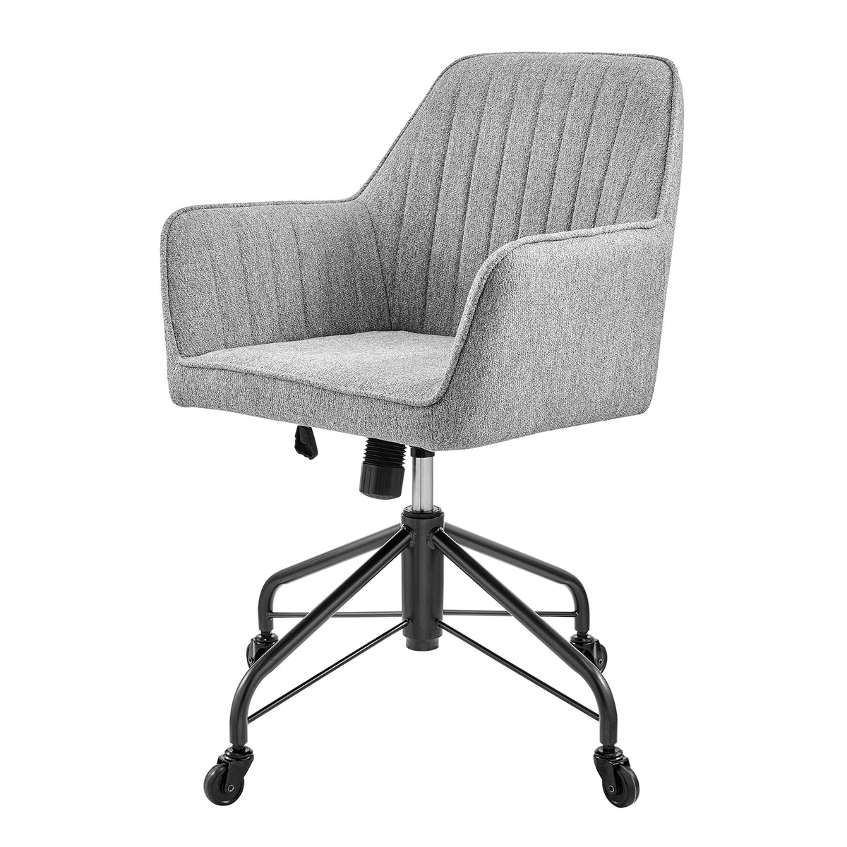 Npd Furniture And More Thompson Fabric Swivel Arm, Strata Gray Home Office Chair