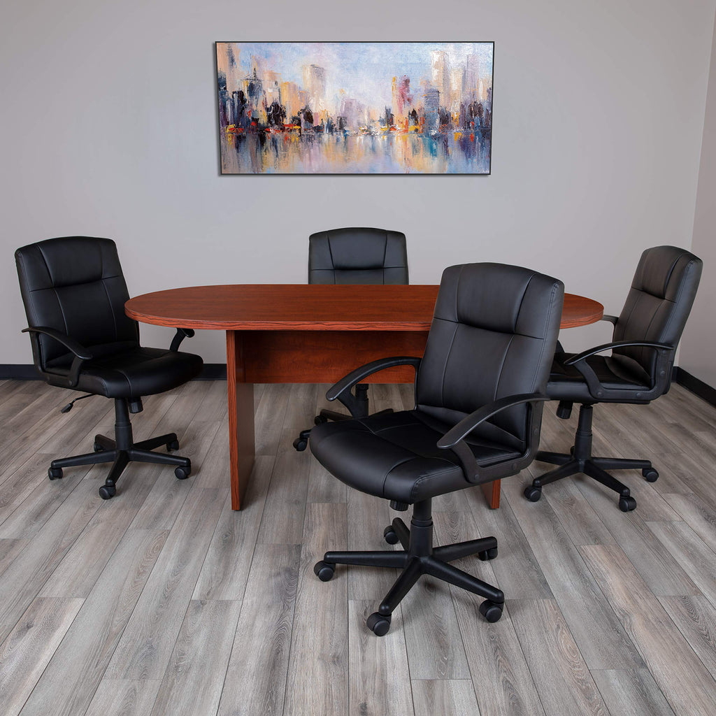 Flash Furniture Jones 6 Foot (72 Inch) Oval Conference Table In Cherry