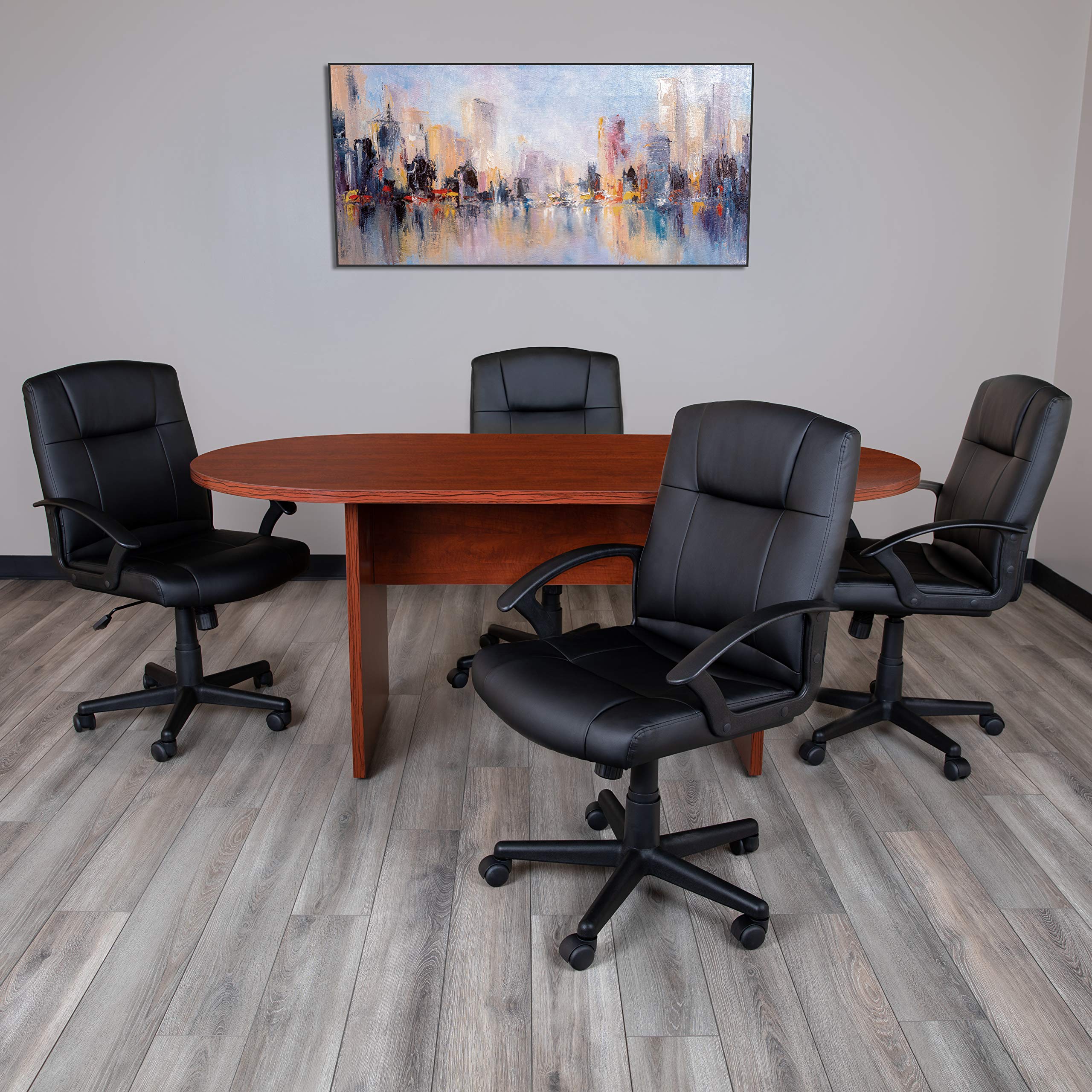 Flash Furniture Jones 6 Foot (72 Inch) Oval Conference Table In Cherry