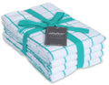 AMOUR INFINI Terry Cotton Kitchen Towels 4-Pack - Large 18 x 28 Inch, Absorbent & Soft Dish Towel with Hanging Loop, Washable Id