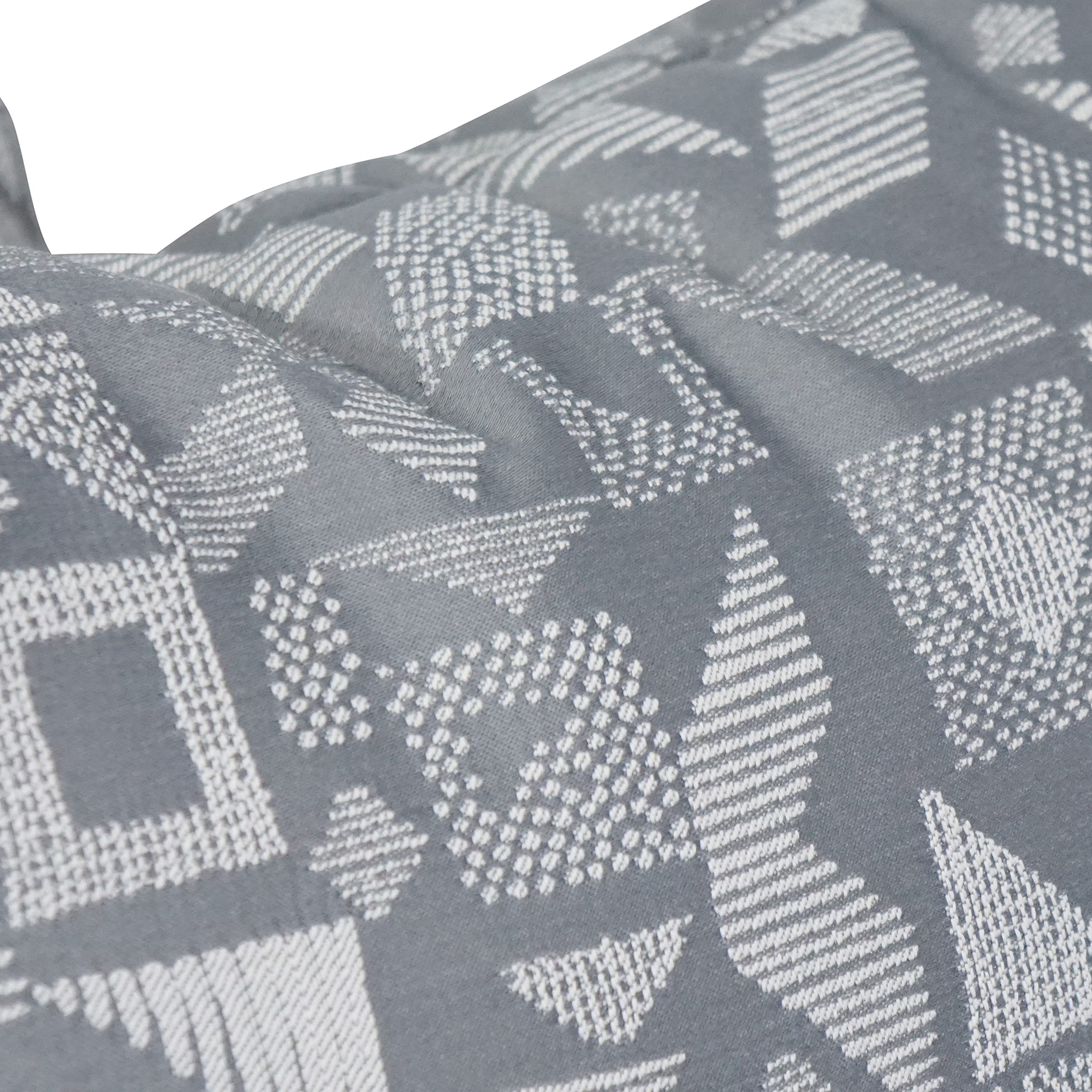 Blazing Needles Square Polyester Jacquard Throw Pillow, 17&quot;, Nina Greyst