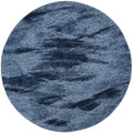 SAFAVIEH Retro Collection Area Rug - 6 Round, Light Blue & Blue, Modern Abstract Design, Non-Shedding & Easy Care, Ideal for Hi