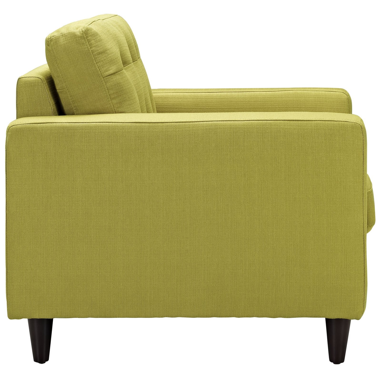 Modway Empress Mid-Century Modern Upholstered Fabric Two Armchair Set In Wheatgrass
