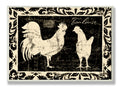 Stupell Home D  cor Cream Roosters Black Kitchen Wall Plaque, 10 x 0.5 x 15, Proudly Made in USA