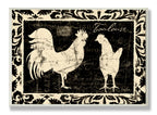 Stupell Home D  cor Cream Roosters Black Kitchen Wall Plaque, 10 x 0.5 x 15, Proudly Made in USA