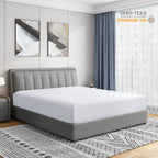 Cathay Home Twin Fitted Sheet - Double Brushed Ultra Soft - Wrinkle & Fade Resistant - 21' Extra Deep Pocket Fitted Sheet Only - Good Fit For 19'-23' Deep Mattress (Twin, White)