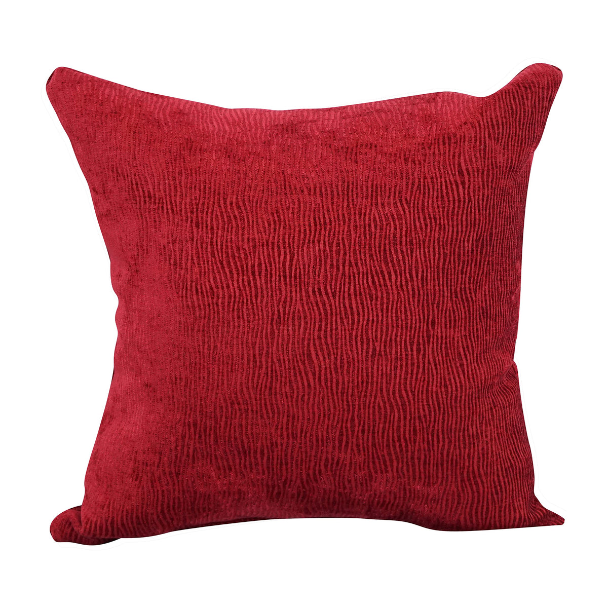 Blazing Needles Square Polyester Jacquard Throw Pillow, 17&quot;, Ashfield Claret