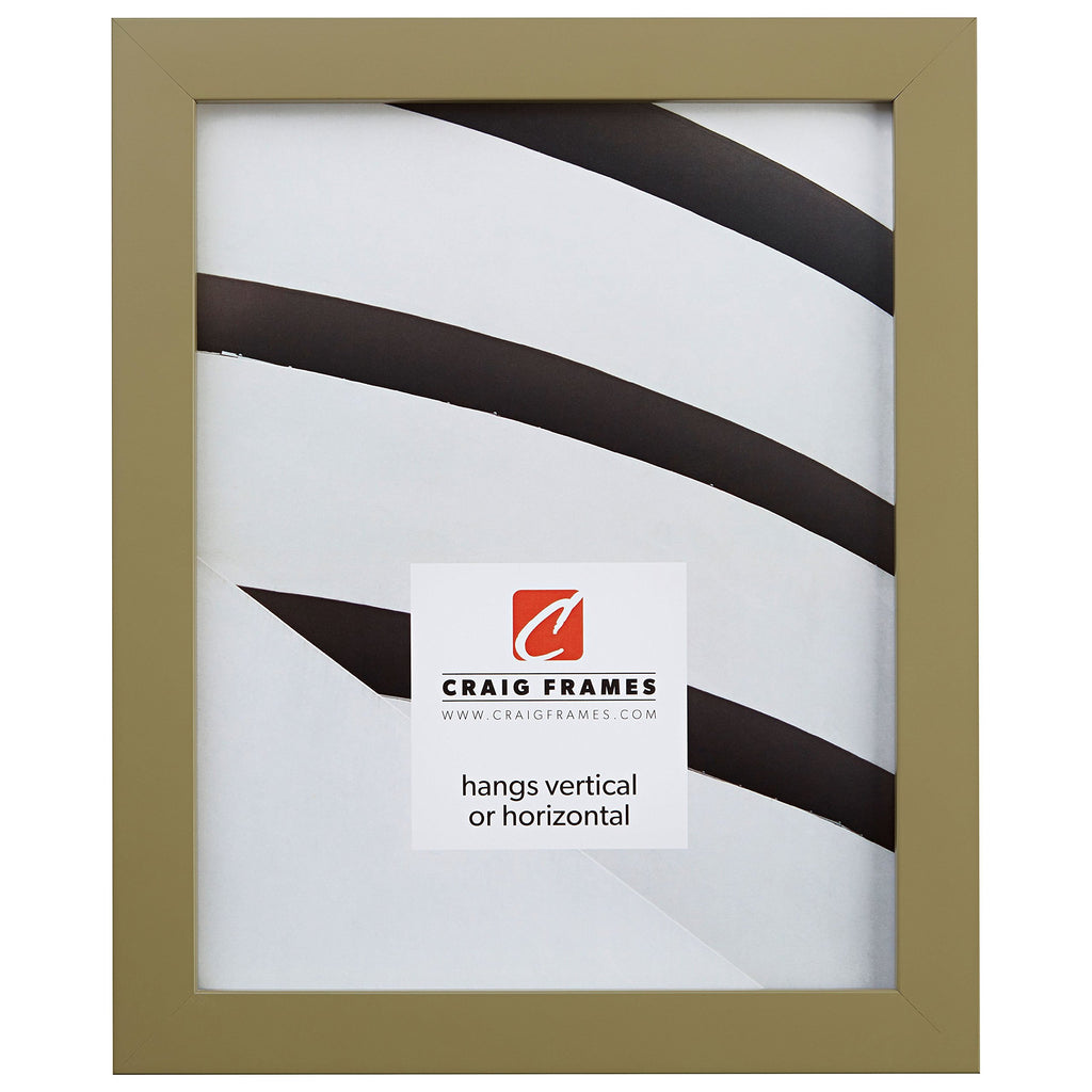 Craig Frames Confetti, Modern Olive Green Picture Frame, 12 x 36 Inch