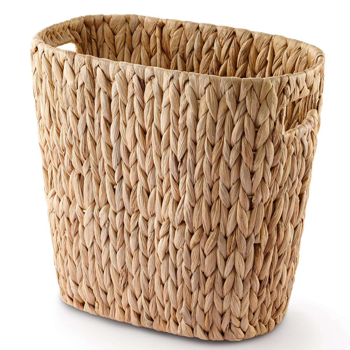 Tidita Water Hyacinth Wicker Waste Basket for Bathroom with Handle,4 Gallon