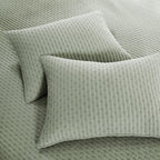 Levtex Home - Cross Stitch Desert Sage Quilt Set - 100% Cotton - Full/Queen Quilt (88X92In.) + 2 Standard Shams (26X20In.) - Rev