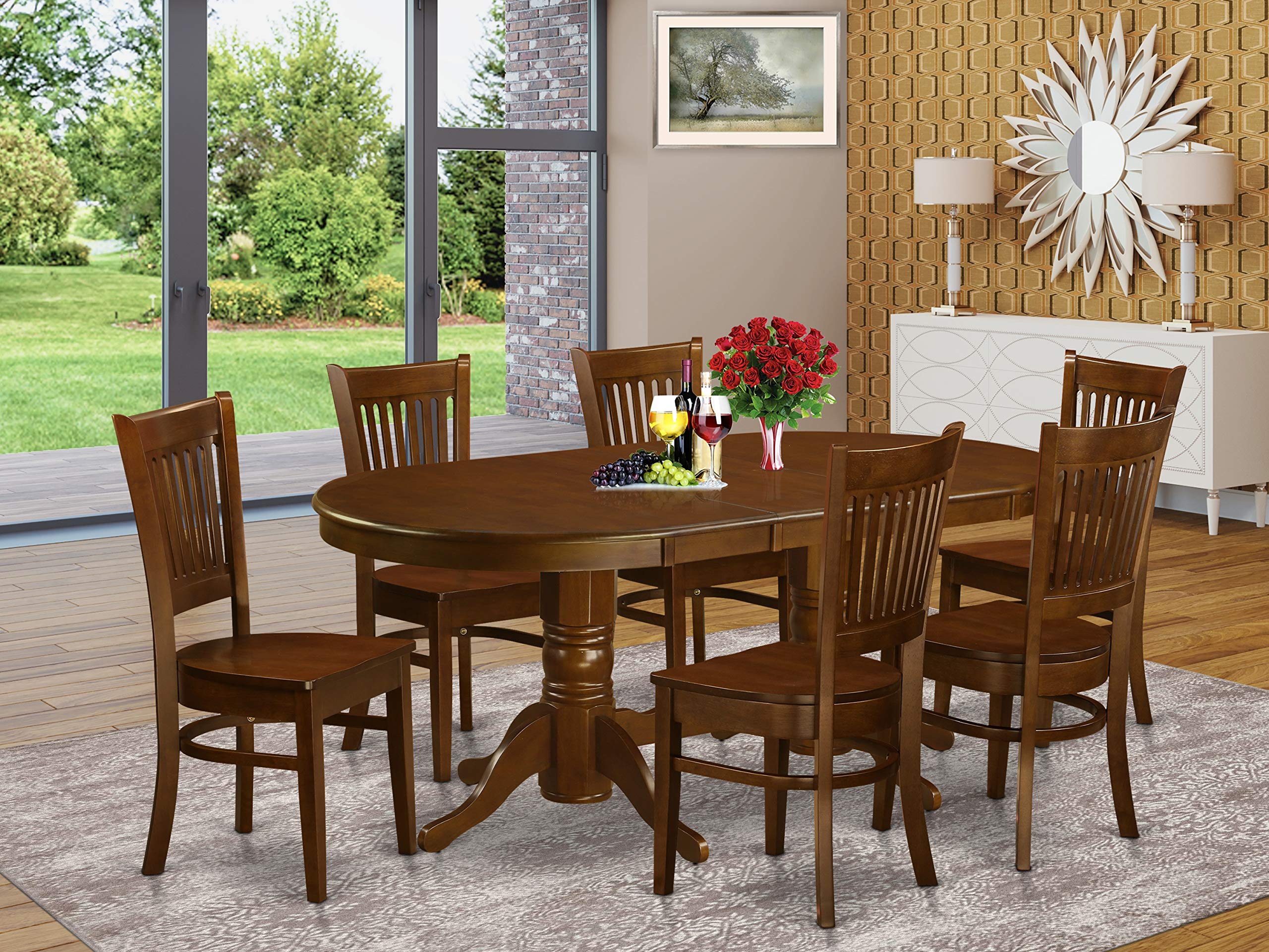 East West Furniture VANC7-ESP-W 7 Piece Modern Dining Table Set - Thumbnail 2