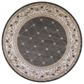 HomeRoots 352692 7'10' Round Polypropelene Grey/Ivory Area Rug