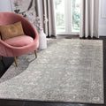 SAFAVIEH Evoke Collection 51 x 76 Grey/Ivory EVK270S Shabby Chic Distressed Non-Shedding Living Room Bedroom Area Rug