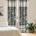 Ambesonne Neutral Window Curtains Pack Of 2, Cartoonish Bears Nordic Scandi Themed Leaves Botanical Hearts Minimal Tones, Lightw