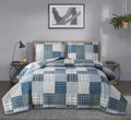 Quilt Set King Size Plaid Bedspread Coverlet King Quilt Set Bedding Mens Boys Quilt Bedspread Patchwork Bedding Home Modern Soft
