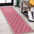 Jonathan Y Smb109H-28 Trebol Moroccan Trellis Textured Weave Indoor Outdoor Area Rug, Modern, Coastal, Bohemian Easy Cleaning,Be