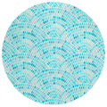 Dalyn Rugs Seabreeze Sz7 Teal Washable 8' Indoor Outdoor Round Rug, Easy Clean, Machine Washable, Non Shedding, Bedroom, Living Room, Dining Room, Kitchen, Patio Rug