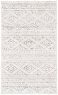 SAFAVIEH Tulum Collection Accent Rug - 2 x 4, Ivory & Grey, Moroccan Boho Tribal Design, Non-Shedding & Easy Care, Ideal for H