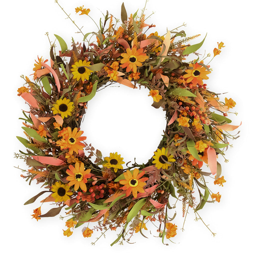 Jinghong Fall Wreaths For Front Door 22 Inch Artificial Fall Wreath Floral Autumn Wreath For Outside Door Harvest Thanksgiving D