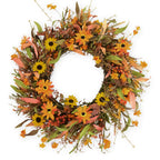 Jinghong Fall Wreaths For Front Door 22 Inch Artificial Fall Wreath Floral Autumn Wreath For Outside Door Harvest Thanksgiving D