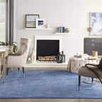 Nourison Essentials Indoor/Outdoor Navy Blue 8' X 10' Area Rug, Easy -Cleaning, Non Shedding, Bed Room, Living Room, Dining Room, Backyard, Deck, Patio (8X10)