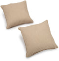 Blazing Needles, L.P. 18-inch Corded Square Outdoor Throw Pillow, Sandstone, 2 Count